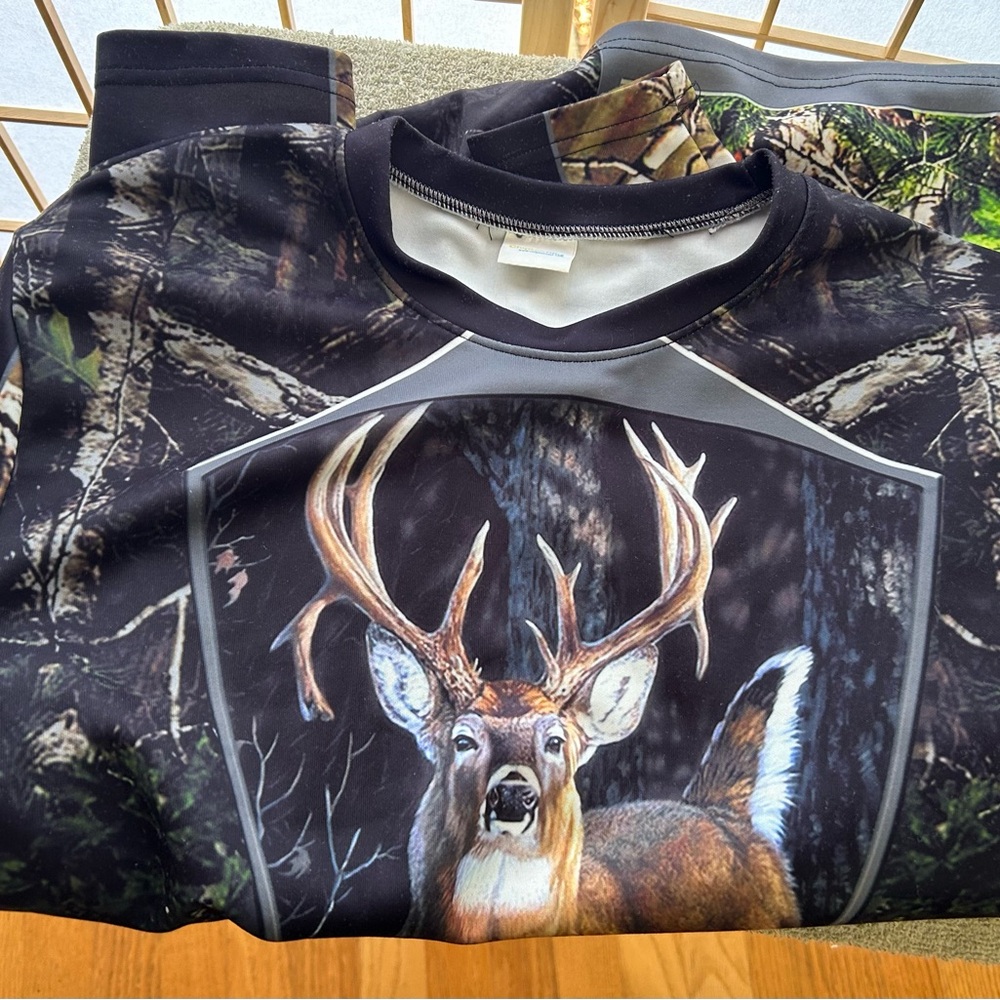 Forest Camouflage Deer Graphic Sweatshirt